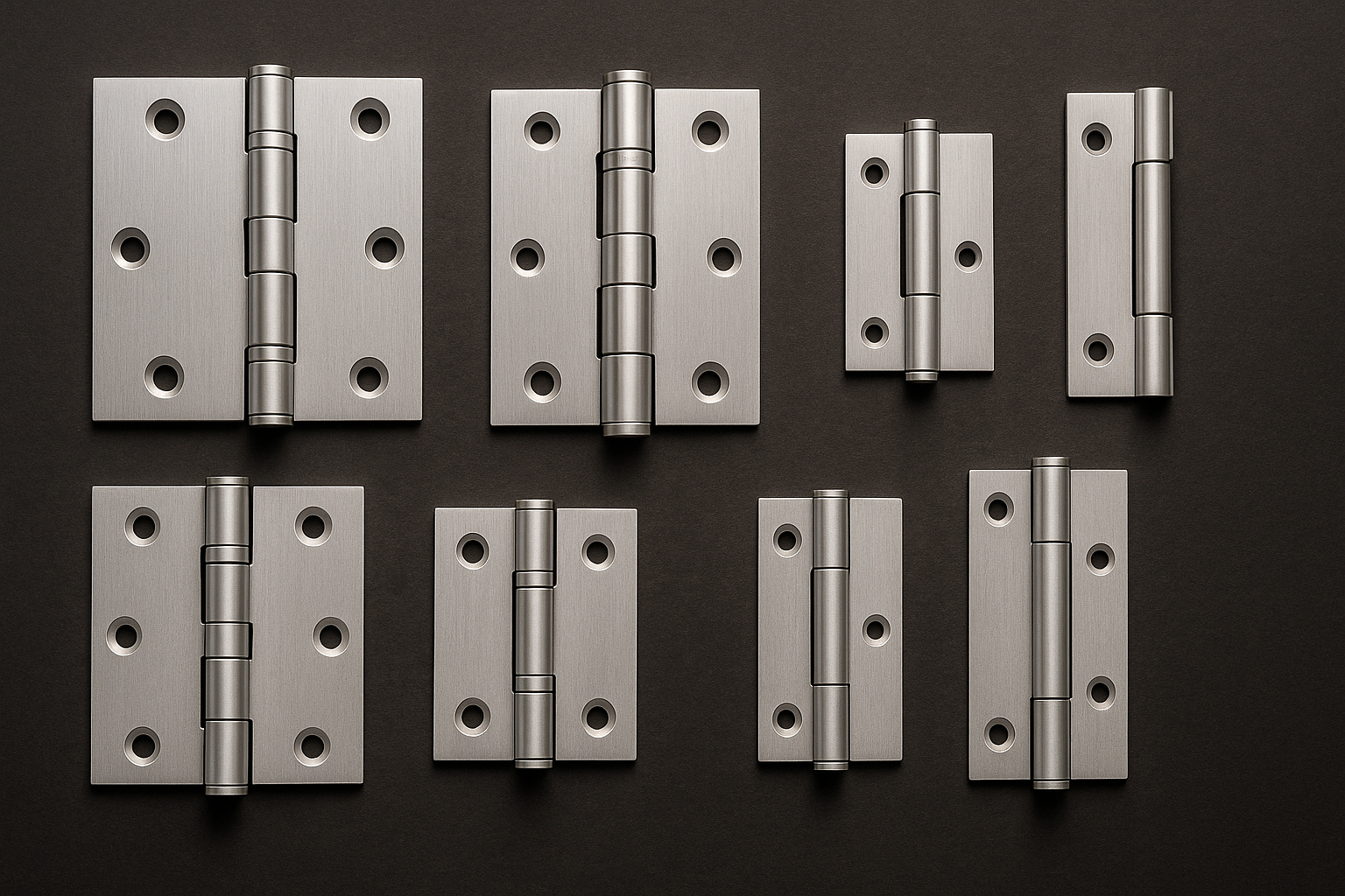 Aluminium hinges collection